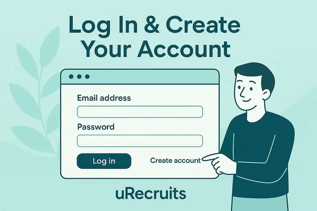How to log in and create an account on uRecruits