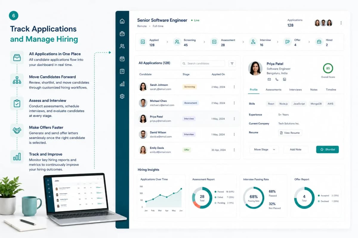 Track Applications and Manage Hiring