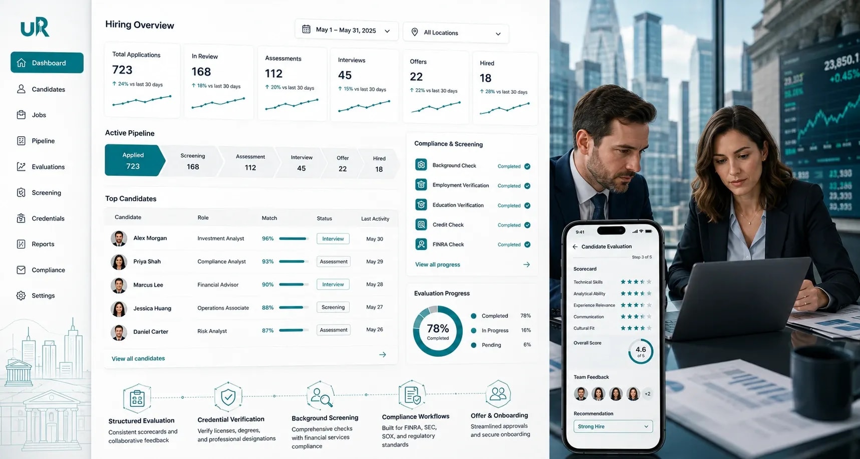 Financial Services Recruitment Software for Compliant Hiring