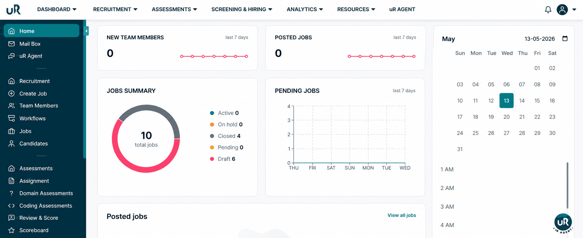 uRecruits Platform Dashboard